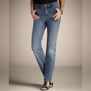 Chico's Platinum Ultimate Fit Slim-Leg Embroidered & Embellishment Jeans